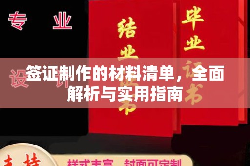 望德堂区签证制作的材料清单，全面解析与实用指南